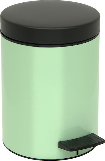 Pam & Co Metallic Bathroom Basket Soft Close 5lt Green