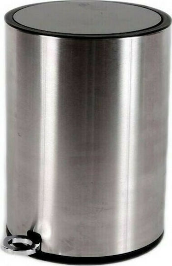 Marva Home Soft Inox Καλαθάκι Μπάνιου 6lt Ασημί