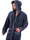 Guy Laroche Palacio Men's Hooded Bathrobe Marine