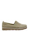 Anatomic Women's Leather Glitter Taupe Slip-Ons