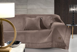 Guy Laroche Rubicon Sofa Throw 2 Seater 2 Sides W170xL250cm Choco