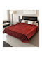 Belpla Ster 516/16 Garnet Spanish Velvet Double Blanket 220x240cm Red