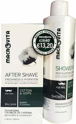 Macrovita After Shave & Shower Gel Skin Care Set for Moisturizing & Cleaning Body Cleaning with Bubble Bath