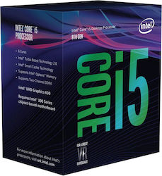 Intel Core i5-8400 2.8GHz Επεξεργαστής 6 Πυρήνων για Socket 1151 rev 2 σε Κουτί με Ψύκτρα