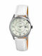 Just Watch Damen Uhr mit Weiß Lederarmband