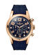 Thorton Men's Watch 49mm Chronograph Battery with Blue Rubber Strap