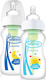 Dr. Brown's Plastic Baby Bottle Options Plastic Baby Bottle with Wide Neck Good Morning Anti-Colic with Silicone Teat for 2+ Months 270ml