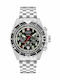Swiss Military Hanowa Herrenuhr 45mm Chronograph Batterie mit Silber rostfreiem Stahlarmband