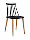 Vanessa Kitchen Polypropylene Chair Black 43x47.5x77cm