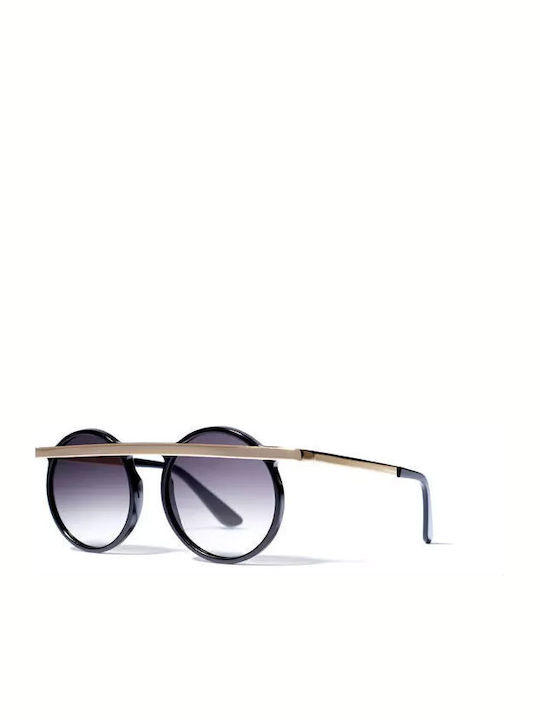 Bob Sdrunk Hanna/S 01G Damen Sonnenbrille mit Schwarz Metall Gestell und Schwarz Verlaufsfarbe Linse