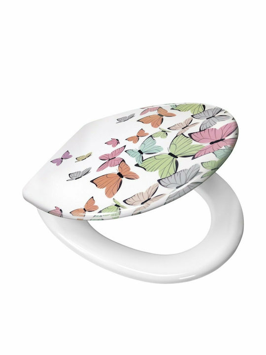 Kleine Wolke Plastic Toilet Seat Multicolour Butterflies 45cm