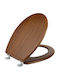 Elvit Wooden Toilet Seat Brown Universal 40-46cm