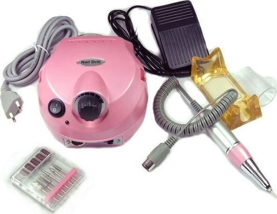 DM-202 Nail Drill Power 15W Pink with Pedal with 20000 Rotations per Minute