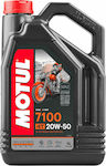 Motul 7100 4T Sintetic Ulei de motocicletă pentru motoare în 4 timpi 20W-50 4lt