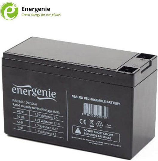 Energenie Μπαταρία UPS με Χωρητικότητα 7.5Ah και Τάση 12V BAT-12V7.5AH 1τμχ