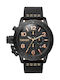 Breeze Kryptonite Ανδρικό Ρολόι 49mm Χρονογράφος Μπαταρίας με Μαύρο Δερμάτινο Λουράκι