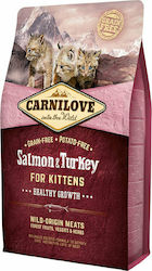 Carnilove Into The Wild Salmon & Turkey Ξηρά Τροφή για Ανήλικες Γάτες με Σολομό / Γαλοπούλα 0.4kg