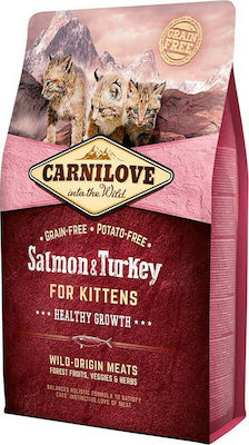 Carnilove Into The Wild Salmon & Turkey Ξηρά Τροφή για Ανήλικες Γάτες με Σολομό / Γαλοπούλα 2kg