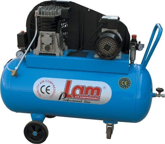 Lam Professional Single-Phase Air Compressors with Power 2.5hp and Airtank 150lt 150/220/2.5