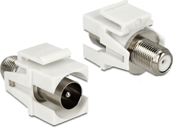 DeLock Rectangular Male IEC to F Female Coaxial Male to F-Connector Female