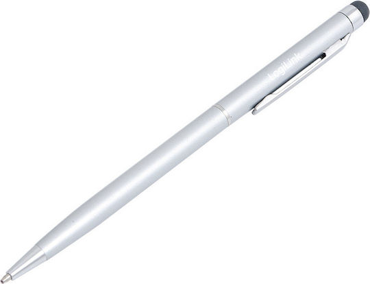 LogiLink Touchpen with Integrated Ballpoint Pen Touch Stylus in Silver color AA0041