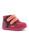 Kickers Kids Leather Anatomic Boots with Hoop & Loop Closure Fuchsia