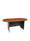Τραπέζι Συνεδριάσεων Oval Ξύλινο Dark Grey 240x120x75εκ.