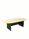 Besprechungstisch Oval Holz Beige 240x120x75cm