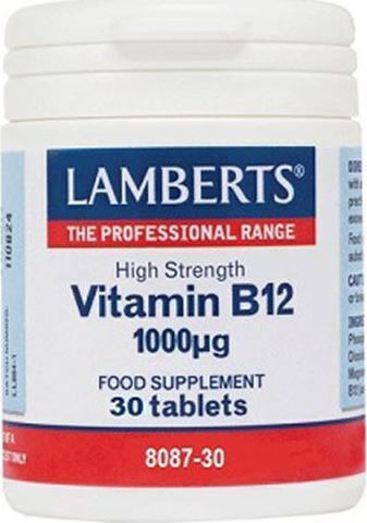 Lamberts Vitamin B12 Vitamin for Nervous System Health 1000mcg 30 Tablets
