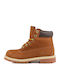 Timberland Kids Leather Boots with Lace Tabac Brown