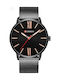 Curren Men's Watch 44mm Battery with Black Metal Bracelet