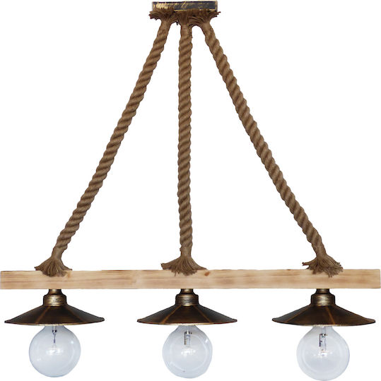 Heronia UT-150RAGA Κρεμαστό Φωτιστικό Μπρούτζινο 88x25εκ.