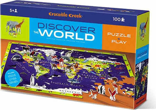 Kids Puzzle 3D World for 5+ years+ Years 100pcs Crocodile Creek