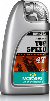 Motorex Top Speed 4T Synthetic Motorcycle Oil for Four-Stroke Engines 5W-40 1lt