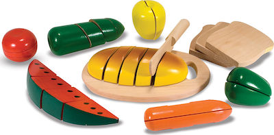 Melissa & Doug Fruits & Vegetables Toy Κόβωντας Φαγητά made of Wood