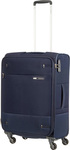 Samsonite Base Boost Spinner Medium Travel Suitcase Fabric Blue with 4 Wheels Height 66cm.