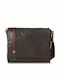 Leder Herrentasche Schulter / Crossbody Braun