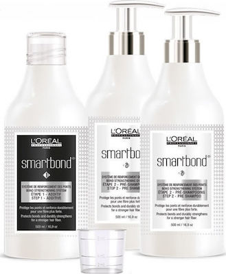 L'Oreal Professionnel Unisex Hair Care Set Smartbond Bond Strengthening System with Shampoo 3pcs