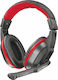 Trust Ziva Over Ear Gaming Headset με σύνδεση 3.5mm Κόκκινο