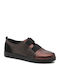 Boxer Women's Leather Oxford Shoes Burgundy