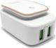 Ldnio Φορτιστής Χωρίς Καλώδιο με 2 Θύρες USB-A Λευκός (A2205)