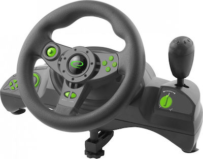 Esperanza Steering Wheel EGW102 Τιμονιέρα με Μοχλό Ταχυτήτων και Πετάλια για PC / PS3 με 270° Περιστροφής