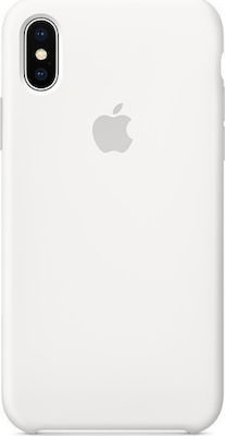 Apple Silicone Case Umschlag Rückseite Silikon Weiß (iPhone X / Xs) MQT22ZM/A