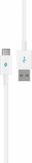 TTEC USB 2.0 Cable USB-C male - USB-A Λευκό 1.2m 2DK12B
