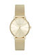 Armani Exchange Γυναικείο Ρολόι 36mm Μπαταρίας με Χρυσό Μεταλλικό Μπρασελέ