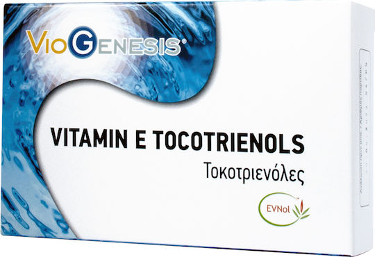 Viogenesis Vitamin E Tocotrienols 55.3mg Βιταμίνη για τo Δέρμα & Αντιοξειδωτική δράση 55.3mg 60 κάψουλες