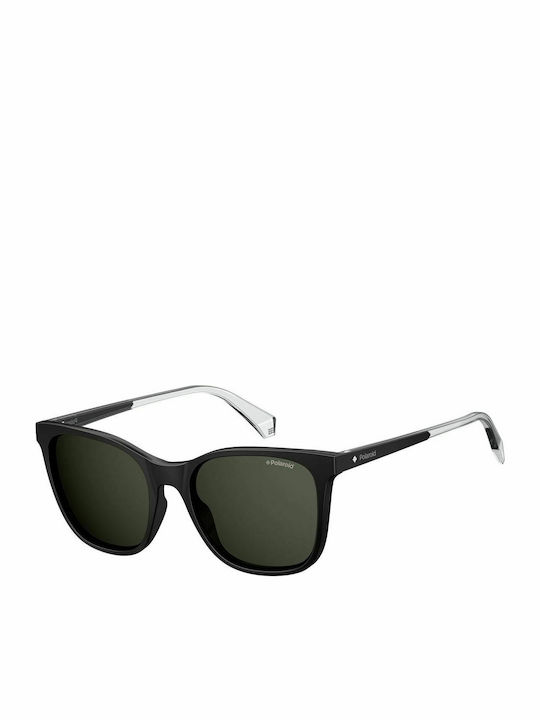 Polaroid Women's Sunglasses with Black Plastic Frame and Black Mirror Lens PLD4059/S 807M9