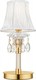 Fan Europe Monet Crystal Table Lamp for Socket E27 with White Shade and Gold Base
