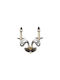 Fan Europe Epoque AP2 Vintage Lamp Wall with Socket E14 Transparent 36x23cm