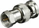 Goobay Convertor Conector F masculin în BNC masculin Argintiu 1buc 11847